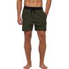 imageSILKWORLD Mens Swim Trunks Quick Dry Beach Shorts with PocketsArmy Greenag