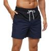imageSILKWORLD Mens Swim Trunks Quick Dry Beach Shorts with PocketsBlacknavy