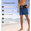 imageSILKWORLD Mens Swim Trunks Quick Dry Beach Shorts with PocketsBlacknavy
