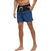 imageSILKWORLD Mens Swim Trunks Quick Dry Beach Shorts with PocketsBlacksteel Blue