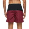 imageSILKWORLD Mens Swim Trunks Quick Dry Beach Shorts with PocketsBlackwine Red