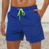 imageSILKWORLD Mens Swim Trunks Quick Dry Beach Shorts with PocketsBlue