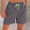 imageSILKWORLD Mens Swim Trunks Quick Dry Beach Shorts with PocketsGrey
