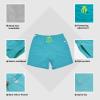 imageSILKWORLD Mens Swim Trunks Quick Dry Beach Shorts with PocketsLight Navy Blue