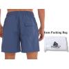 imageSILKWORLD Mens Swim Trunks Quick Dry Beach Shorts with PocketsLight Navy Blue
