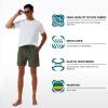 imageSILKWORLD Mens Swim Trunks Quick Dry Beach Shorts with PocketsMq18ziparmy Green