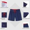 imageSILKWORLD Mens Swim Trunks Quick Dry Beach Shorts with PocketsMq18zipblack