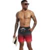 imageSILKWORLD Mens Swim Trunks Quick Dry Beach Shorts with PocketsMq18zipblack Rose Gradient