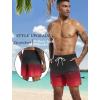 imageSILKWORLD Mens Swim Trunks Quick Dry Beach Shorts with PocketsMq18zipblack Rose Gradient