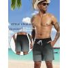 imageSILKWORLD Mens Swim Trunks Quick Dry Beach Shorts with PocketsMq18zipblack and Gray Gradient