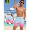 imageSILKWORLD Mens Swim Trunks Quick Dry Beach Shorts with PocketsMq18zipblue  Rose Gradient
