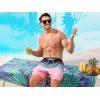 imageSILKWORLD Mens Swim Trunks Quick Dry Beach Shorts with PocketsMq18zipmidnight Bloom