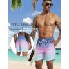 imageSILKWORLD Mens Swim Trunks Quick Dry Beach Shorts with PocketsMq18zippurpleblue Gradient