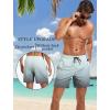 imageSILKWORLD Mens Swim Trunks Quick Dry Beach Shorts with PocketsMq18zipwhite  Gray Gradient