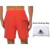imageSILKWORLD Mens Swim Trunks Quick Dry Beach Shorts with PocketsOrange