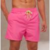 imageSILKWORLD Mens Swim Trunks Quick Dry Beach Shorts with PocketsPink