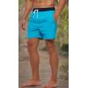 imageSILKWORLD Mens Swim Trunks Quick Dry Beach Shorts with PocketsSky Bluetl