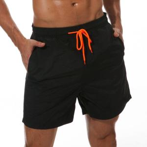 imageSILKWORLD Mens Swim Trunks Quick Dry Beach Shorts with PocketsBlack