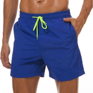 imageSILKWORLD Mens Swim Trunks Quick Dry Beach Shorts with PocketsBlue