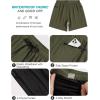 imageSILKWORLD 7 Inch Mens Swim Trunks with Compression Liner QuickDry Bathing Suit with Zipper Pockets7inchArmy Green