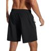 imageSILKWORLD 7 Inch Mens Swim Trunks with Compression Liner QuickDry Bathing Suit with Zipper Pockets7inchBlack