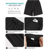 imageSILKWORLD 7 Inch Mens Swim Trunks with Compression Liner QuickDry Bathing Suit with Zipper Pockets7inchBlack