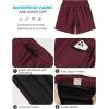 imageSILKWORLD 7 Inch Mens Swim Trunks with Compression Liner QuickDry Bathing Suit with Zipper Pockets7inchWine Red