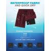 imageSILKWORLD 7 Inch Mens Swim Trunks with Compression Liner QuickDry Bathing Suit with Zipper Pockets7inchWine Red