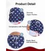 imageSILKWORLD 7 Inch Mens Swim Trunks with Compression Liner QuickDry Bathing Suit with Zipper PocketsBlue  Red White Stars  Stripes
