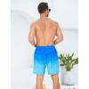 imageSILKWORLD 7 Inch Mens Swim Trunks with Compression Liner QuickDry Bathing Suit with Zipper PocketsGradient Blue