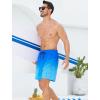 imageSILKWORLD 7 Inch Mens Swim Trunks with Compression Liner QuickDry Bathing Suit with Zipper PocketsGradient Blue