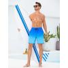 imageSILKWORLD 7 Inch Mens Swim Trunks with Compression Liner QuickDry Bathing Suit with Zipper PocketsGradient Blue