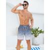 imageSILKWORLD 7 Inch Mens Swim Trunks with Compression Liner QuickDry Bathing Suit with Zipper PocketsGradient Gray Camouflage