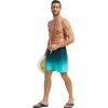imageSILKWORLD 7 Inch Mens Swim Trunks with Compression Liner QuickDry Bathing Suit with Zipper PocketsGradient Navy Blue
