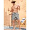 imageSILKWORLD 7 Inch Mens Swim Trunks with Compression Liner QuickDry Bathing Suit with Zipper PocketsGray Black Lining