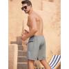 imageSILKWORLD 7 Inch Mens Swim Trunks with Compression Liner QuickDry Bathing Suit with Zipper PocketsGray Black Lining