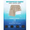 imageSILKWORLD 7 Inch Mens Swim Trunks with Compression Liner QuickDry Bathing Suit with Zipper PocketsKhaki 01