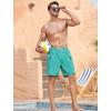 imageSILKWORLD 7 Inch Mens Swim Trunks with Compression Liner QuickDry Bathing Suit with Zipper PocketsLake Green  1
