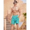 imageSILKWORLD 7 Inch Mens Swim Trunks with Compression Liner QuickDry Bathing Suit with Zipper PocketsLake Green  1