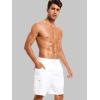 imageSILKWORLD 7 Inch Mens Swim Trunks with Compression Liner QuickDry Bathing Suit with Zipper PocketsWhite 01