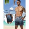imageSILKWORLD Mens Swim Trunks Quick Dry Beach Shorts with PocketsMq18zipblack Multiline