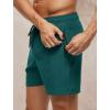 imageSILKWORLD Mens Swim Trunks Quick Dry Beach Shorts with PocketsMq18zipdark Turquoise