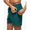 imageSILKWORLD Mens Swim Trunks Quick Dry Beach Shorts with PocketsMq18zipdark Turquoise