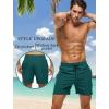 imageSILKWORLD Mens Swim Trunks Quick Dry Beach Shorts with PocketsMq18zipdark Turquoise