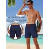 imageSILKWORLD Mens Swim Trunks Quick Dry Beach Shorts with PocketsMq18zipnavy