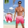 imageSILKWORLD Mens Swim Trunks Quick Dry Beach Shorts with PocketsMq18ziprose  Red Gradient