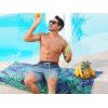 imageSILKWORLD Mens Swim Trunks Quick Dry Beach Shorts with PocketsMq18zipshadow Stripe