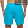 imageSILKWORLD Mens Swim Trunks Quick Dry Beach Shorts with PocketsMq18zipturquoise