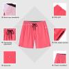 imageSILKWORLD Mens Swim Trunks Quick Dry Beach Shorts with PocketsMq18zipwatermelon Red