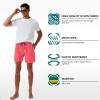 imageSILKWORLD Mens Swim Trunks Quick Dry Beach Shorts with PocketsMq18zipwatermelon Red